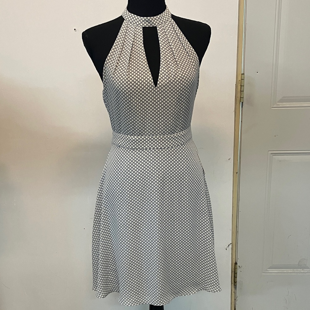 Express Monochrome Geometric Mini Dress